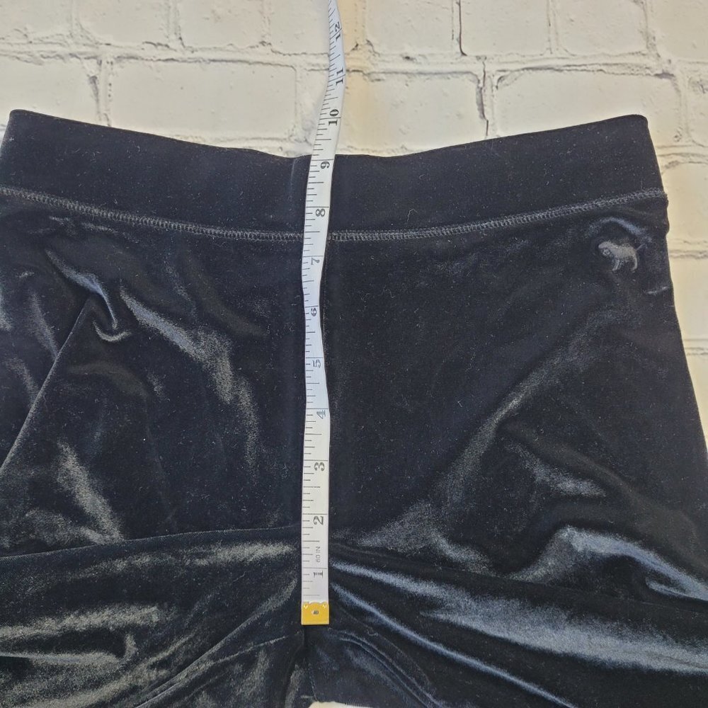 Pink Victoria’s Secret black velvet leggings size M - Picture 4 of 9
